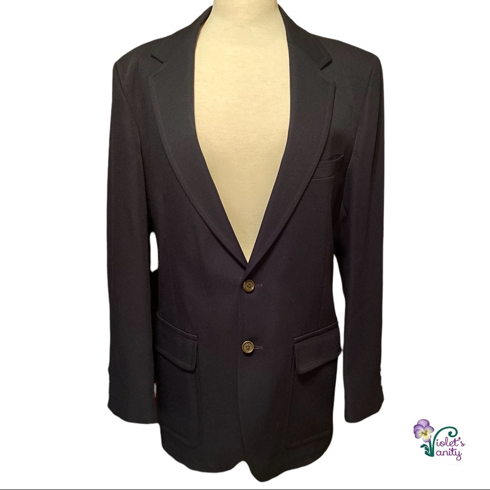 VTG JCPenney 70s 80s Polyester Comfort Suit Jacket Mens Sz 42 Sport Coat Blazer